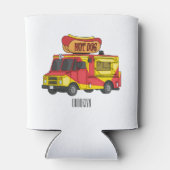 Afbeelding van hotdog-cartoon blikjeskoeler (Achterkant)