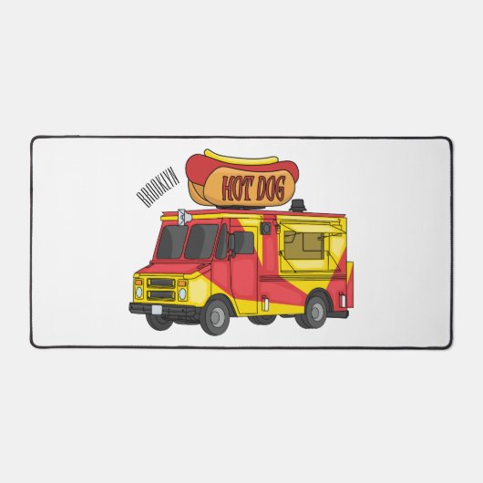 Afbeelding van hotdog-cartoon bureaumat (Voorkant)