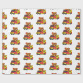 Afbeelding van hotdog-cartoon cadeaupapier (Vlak)