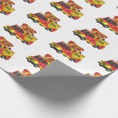 Afbeelding van hotdog-cartoon cadeaupapier (Hoek)