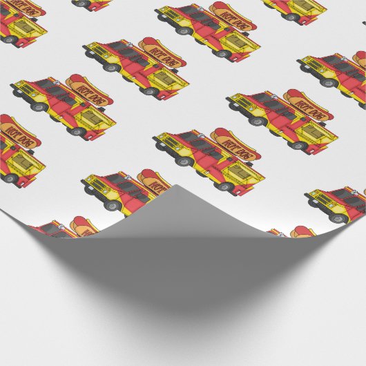Afbeelding van hotdog-cartoon cadeaupapier (Hoek)