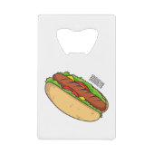 Afbeelding van hotdog cartoon creditkaart flessenopener (Voorkant)