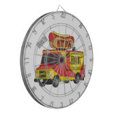 Afbeelding van hotdog-cartoon dartbord (Voorkant Links)