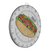 Afbeelding van hotdog cartoon dartbord (Voorkant Links)