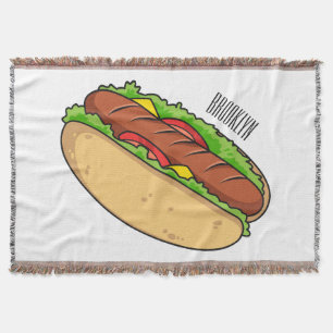 Afbeelding van hotdog cartoon deken