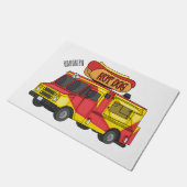 Afbeelding van hotdog-cartoon deurmat (Schuin)