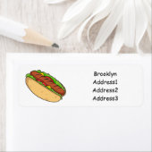 Afbeelding van hotdog cartoon etiket (Insitu)