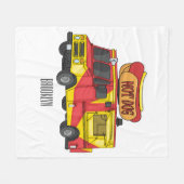 Afbeelding van hotdog-cartoon fleece deken (Voorkant (Horizontaal))