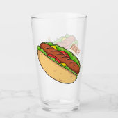Afbeelding van hotdog cartoon glas (Voorkant)