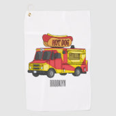 Afbeelding van hotdog-cartoon golfhanddoek (Voorkant)