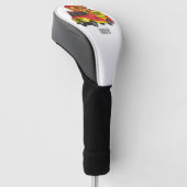 Afbeelding van hotdog-cartoon golfheadcover (Schuin)