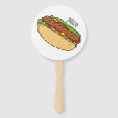 Afbeelding van hotdog cartoon handwaaier (Achterkant)