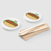 Afbeelding van hotdog cartoon handwaaier (Niet-gemonteerd)