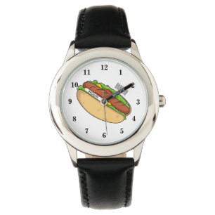 Afbeelding van hotdog cartoon horloge