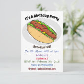 Afbeelding van hotdog cartoon kaart (Staand voorkant)