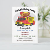 Afbeelding van hotdog-cartoon kaart (Staand voorkant)