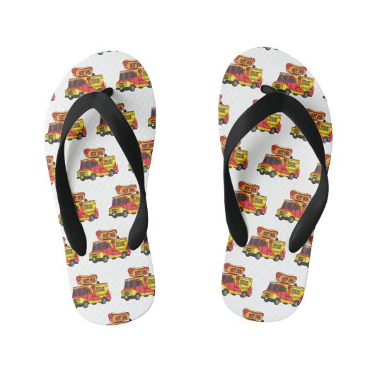 Afbeelding van hotdog-cartoon kinder teenslippers (Voetbed)