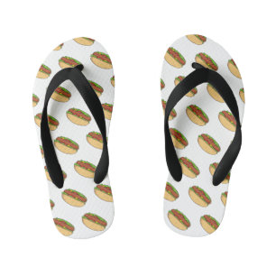 Afbeelding van hotdog cartoon kinder teenslippers