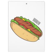 Afbeelding van hotdog cartoon klembord (Achterkant)