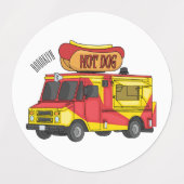 Afbeelding van hotdog-cartoon labels (Design 2)