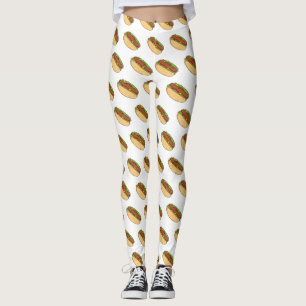 Afbeelding van hotdog cartoon leggings
