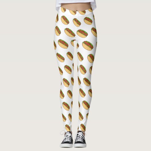 Afbeelding van hotdog cartoon leggings (Voorkant)