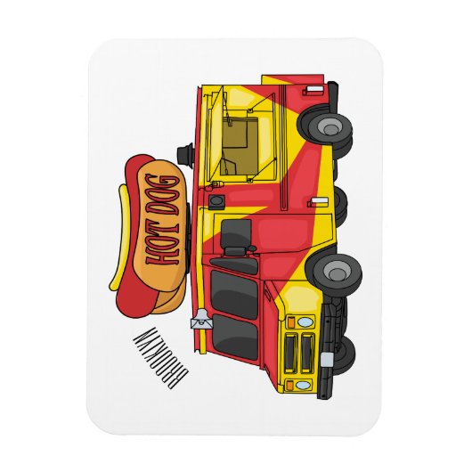 Afbeelding van hotdog-cartoon magneet (Verticaal)