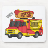Afbeelding van hotdog-cartoon muismat (Voorkant)