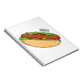 Afbeelding van hotdog cartoon notitieboek (Rechterzijde)