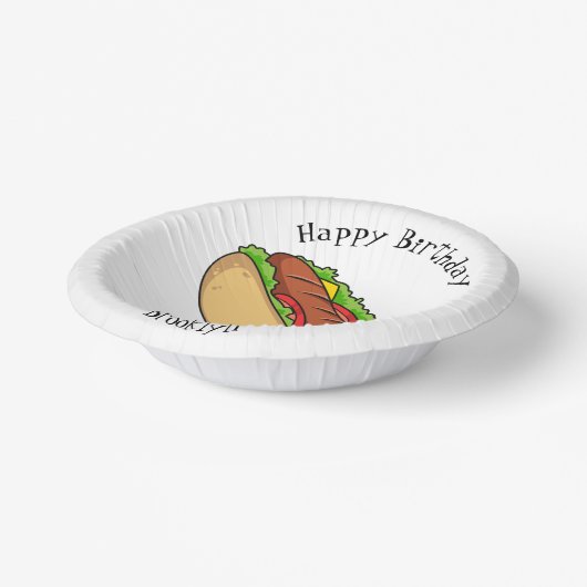 Afbeelding van hotdog cartoon papieren kommen (Gebogen)