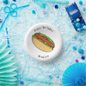 Afbeelding van hotdog cartoon papieren kommen (Feest)