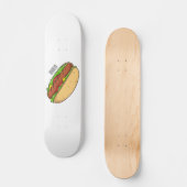 Afbeelding van hotdog cartoon persoonlijk skateboard (Voorkant)