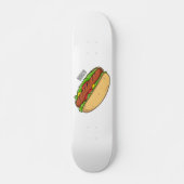 Afbeelding van hotdog cartoon persoonlijk skateboard (Voorkant)