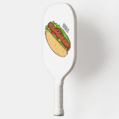 Afbeelding van hotdog cartoon pickleball paddle (Links)