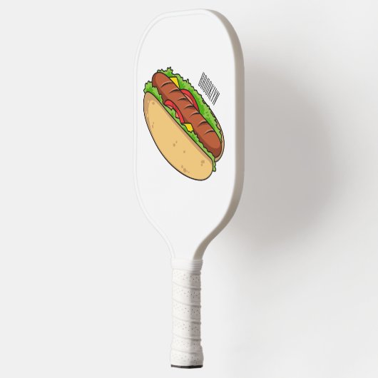 Afbeelding van hotdog cartoon pickleball paddle (Links)