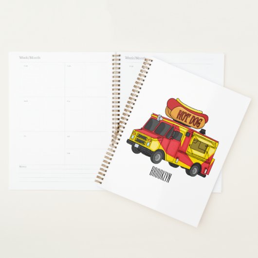 Afbeelding van hotdog-cartoon planner (Display)