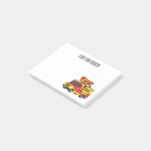 Afbeelding van hotdog-cartoon post-it® notes (Schuin)