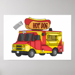 Afbeelding van hotdog-cartoon poster