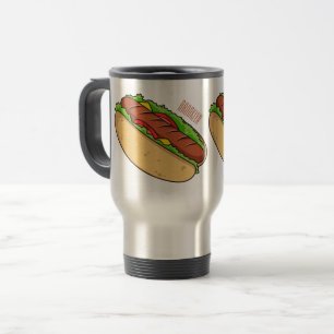Afbeelding van hotdog cartoon reisbeker