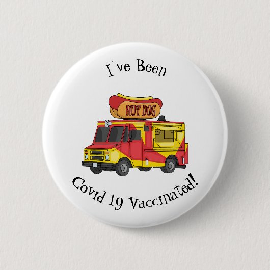 Afbeelding van hotdog-cartoon ronde button 5,7 cm (Voorkant)