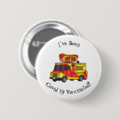Afbeelding van hotdog-cartoon ronde button 5,7 cm (Voorkant /achterkant)