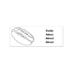Afbeelding van hotdog cartoon rubberstempel
