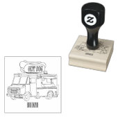 Afbeelding van hotdog-cartoon rubberstempel (Gestempeld)