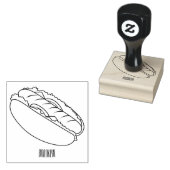 Afbeelding van hotdog cartoon rubberstempel (Gestempeld)