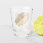 Afbeelding van hotdog cartoon shot glas (Achterkant)