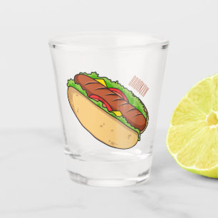Afbeelding van hotdog cartoon shot glas
