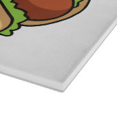 Afbeelding van hotdog cartoon snijplank (Hoek)