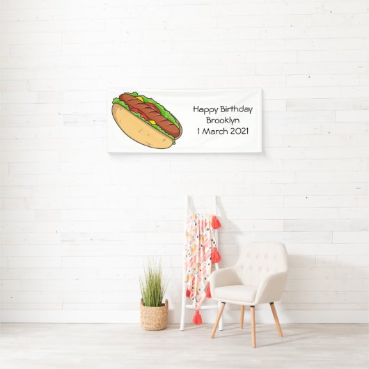 Afbeelding van hotdog cartoon spandoek (Insitu)