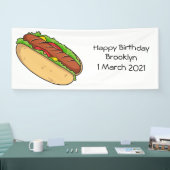 Afbeelding van hotdog cartoon spandoek (Beurs)