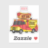 Afbeelding van hotdog-cartoon sticker (Vel)